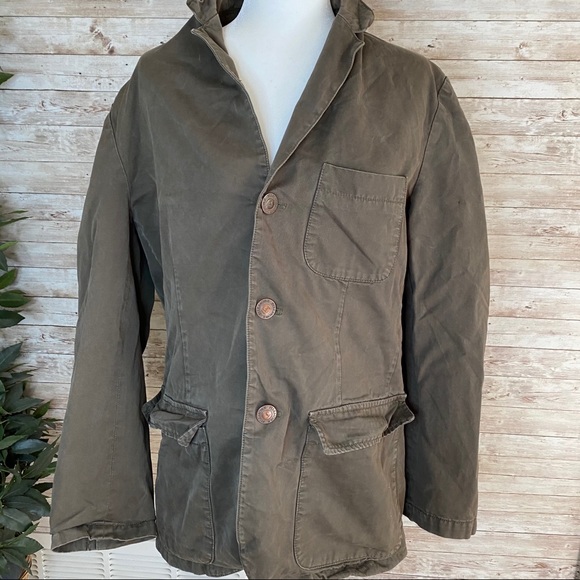 Millard Fillmore Anthro Army Green Jacket Vintage - Picture 4 of 9